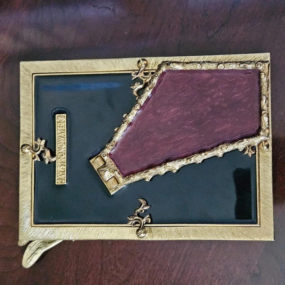 RARE JAY STRONGWATER CASSANDRA DRAGONFLY FLORA & FAUNA ENAMEL CRYSTAL FRAME